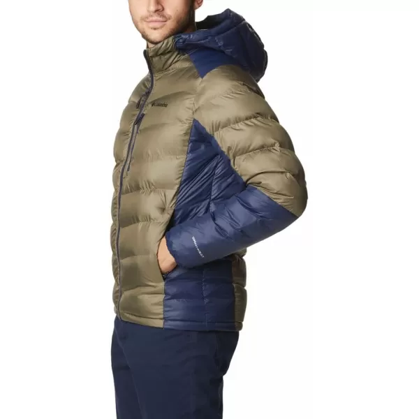 Columbia Mens Labyrinth Loop Hooded JacketStone GreenCollegiate Navy