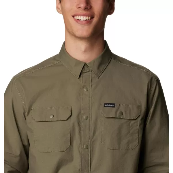 Columbia Mens Landroamer Lined ShirtStone Green