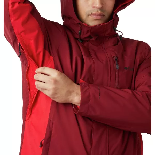 Columbia Mens Lhotse Iii Interchange JacketRed JasperMountain Red