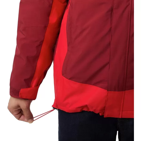 Columbia Mens Lhotse Iii Interchange JacketRed JasperMountain Red