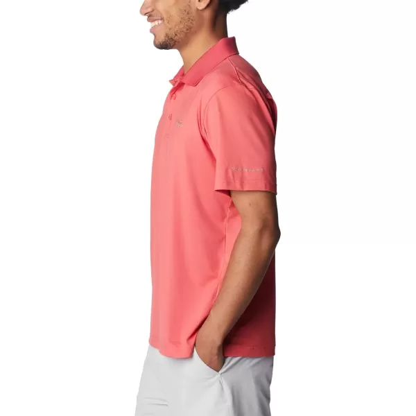 Columbia Mens Low Drag Offshore PoloSunset Red