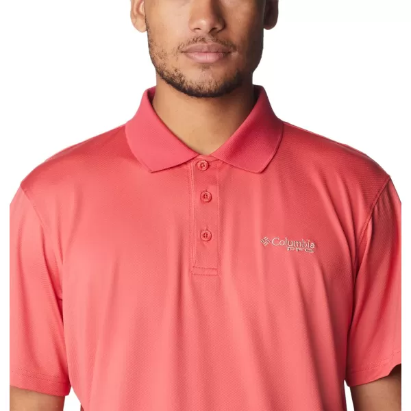 Columbia Mens Low Drag Offshore PoloSunset Red