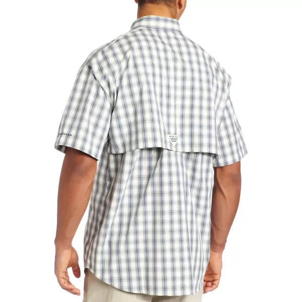 Columbia Mens Low Drag Offshore Short Sleeve ShirtLight MetalBox Check