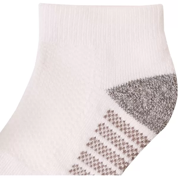 Columbia Mens LowCut Mesh Top Arch Support Poly Blend 6 Pair SocksWhiteGrey