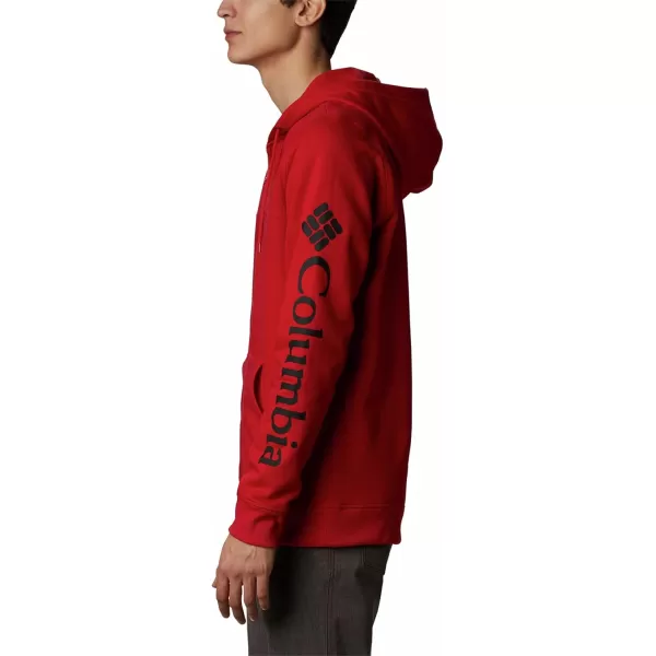 Columbia Mens M Columbia Logo Fleece FZMountain RedBlack