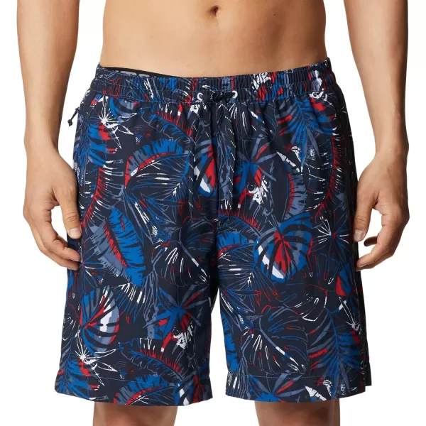 Columbia Mens M Summerdry ShortBright Indigo King Palm Multi