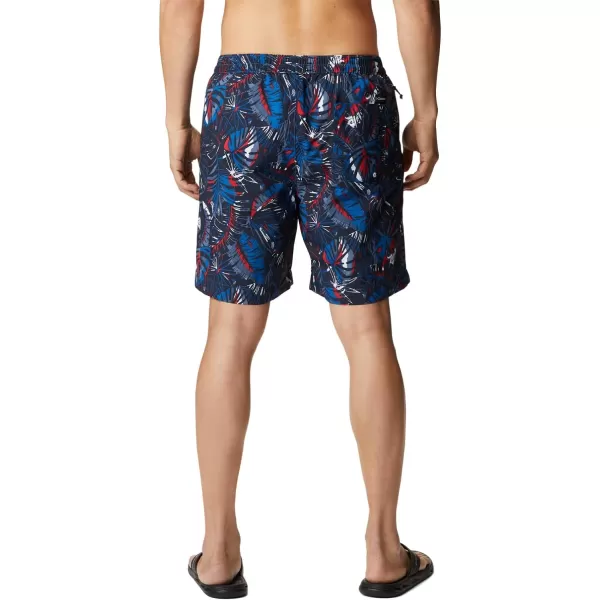 Columbia Mens M Summerdry ShortBright Indigo King Palm Multi