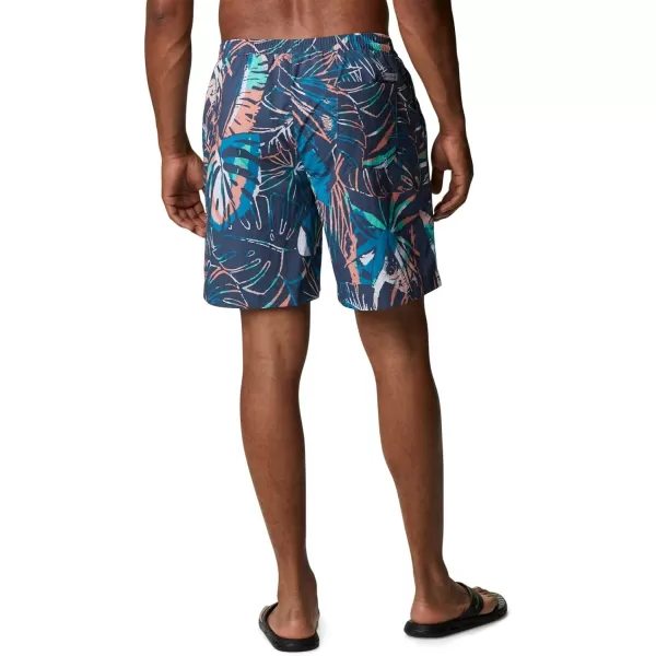 Columbia Mens M Summerdry ShortDark Mountain King Palm Multi