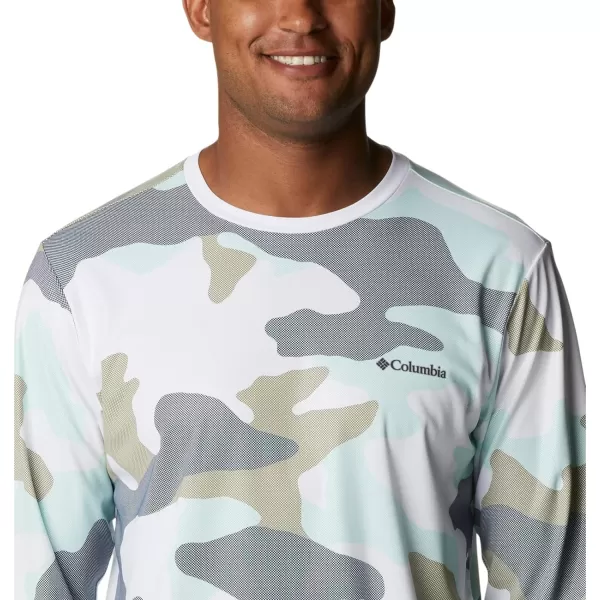 Columbia Mens M Sun Deflector Summerdry Ls ShirtSavory Mod Camo