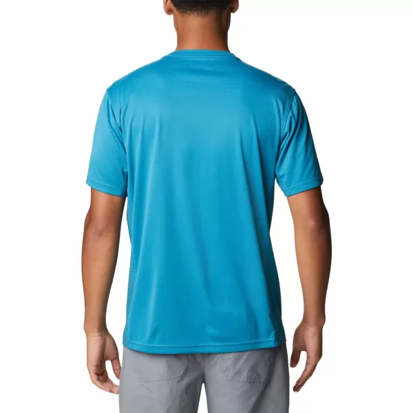 Columbia Mens M Zero Ice CirroCool Ss ShirtDeep MarineDeep Marine Heather