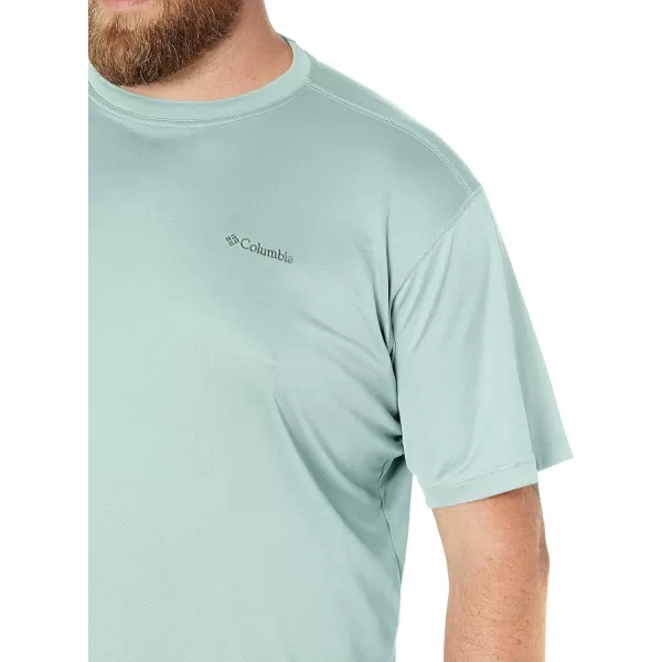 Columbia Mens Meeker Peak Short Sleeve CrewAqua Tone