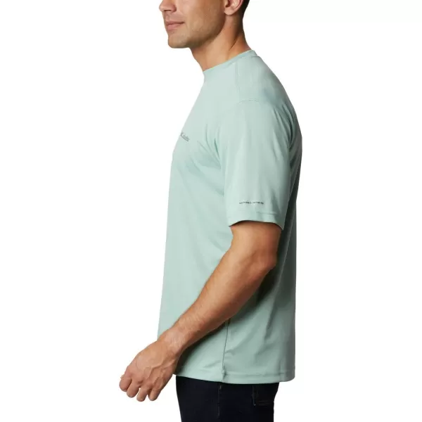 Columbia Mens Meeker Peak Short Sleeve CrewAqua Tone