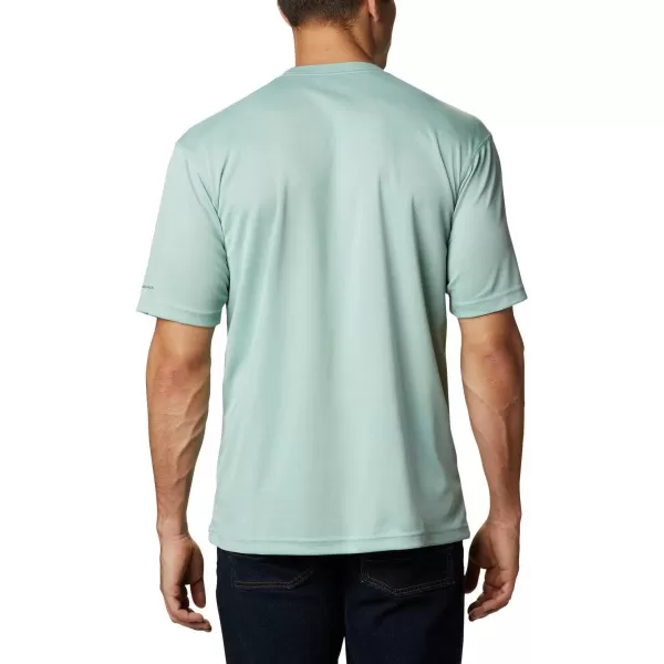 Columbia Mens Meeker Peak Short Sleeve CrewAqua Tone