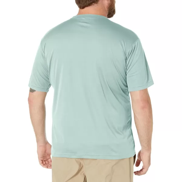 Columbia Mens Meeker Peak Short Sleeve CrewAqua Tone