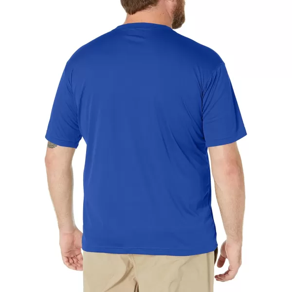 Columbia Mens Meeker Peak Short Sleeve CrewAzul