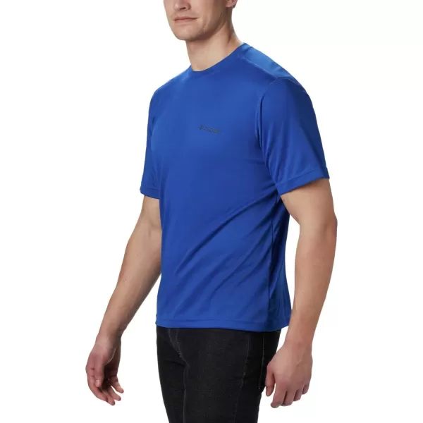 Columbia Mens Meeker Peak Short Sleeve CrewAzul