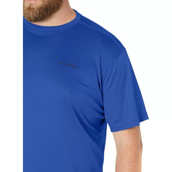 Columbia Mens Meeker Peak Short Sleeve CrewAzul