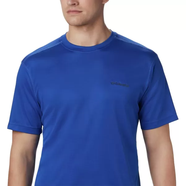 Columbia Mens Meeker Peak Short Sleeve CrewAzul