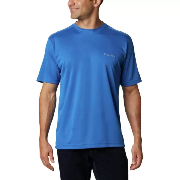 Columbia Mens Meeker Peak Short Sleeve CrewBright Indigo