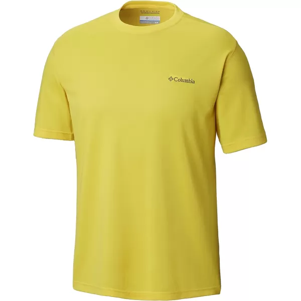 Columbia Mens Meeker Peak Short Sleeve CrewMustard