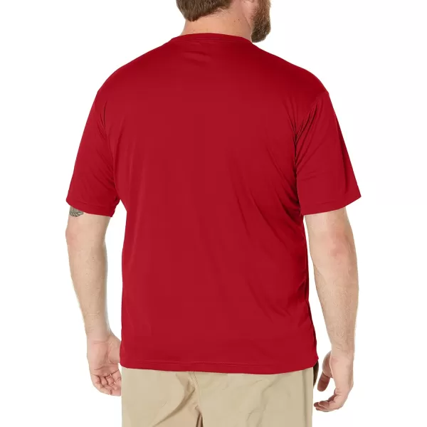 Columbia Mens Meeker Peak Short Sleeve CrewRed Velvet