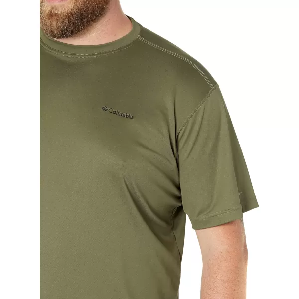 Columbia Mens Meeker Peak Short Sleeve CrewStone Green