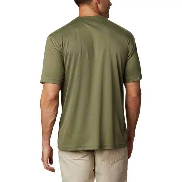 Columbia Mens Meeker Peak Short Sleeve CrewStone Green