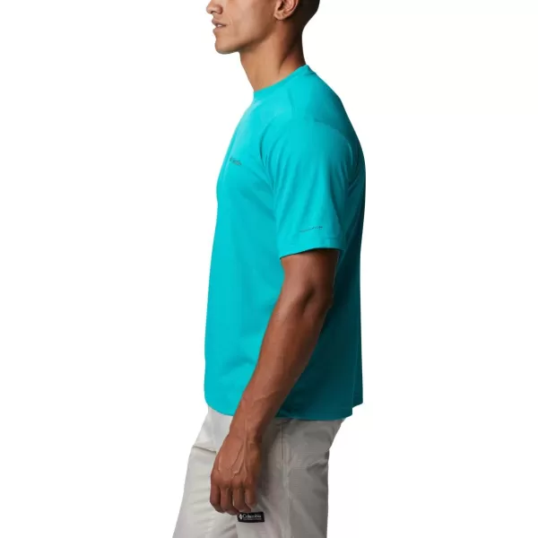 Columbia Mens Meeker Peak Short Sleeve CrewTropic Water