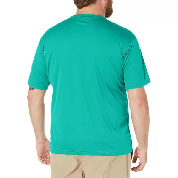 Columbia Mens Meeker Peak Short Sleeve CrewTropic Water