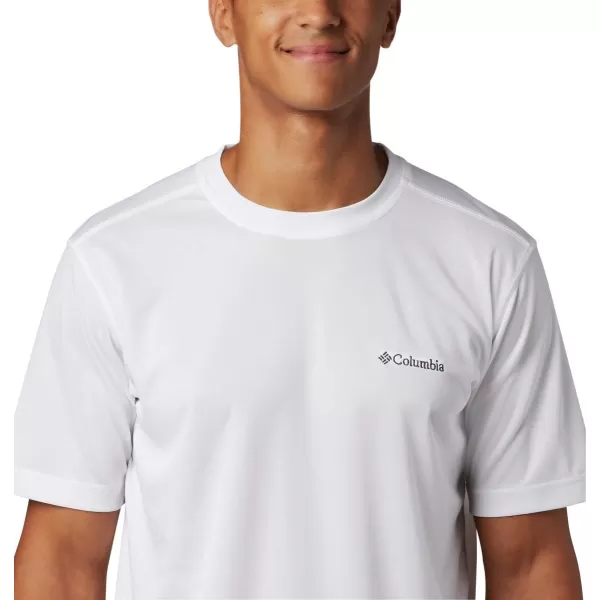 Columbia Mens Meeker Peak Short Sleeve CrewWhite