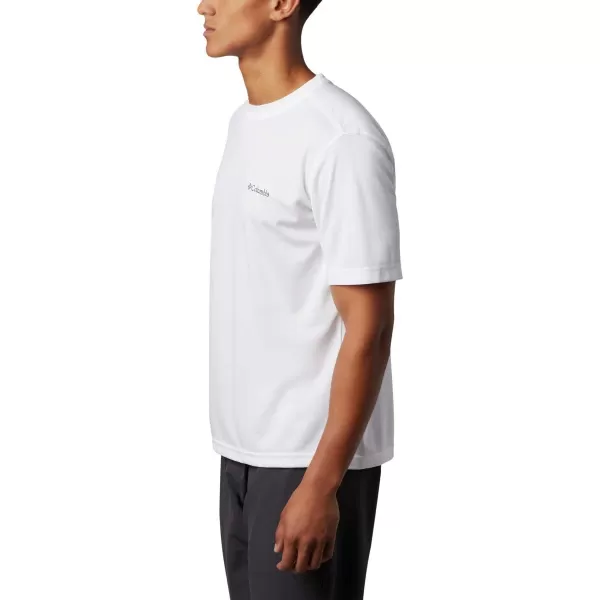 Columbia Mens Meeker Peak Short Sleeve CrewWhite