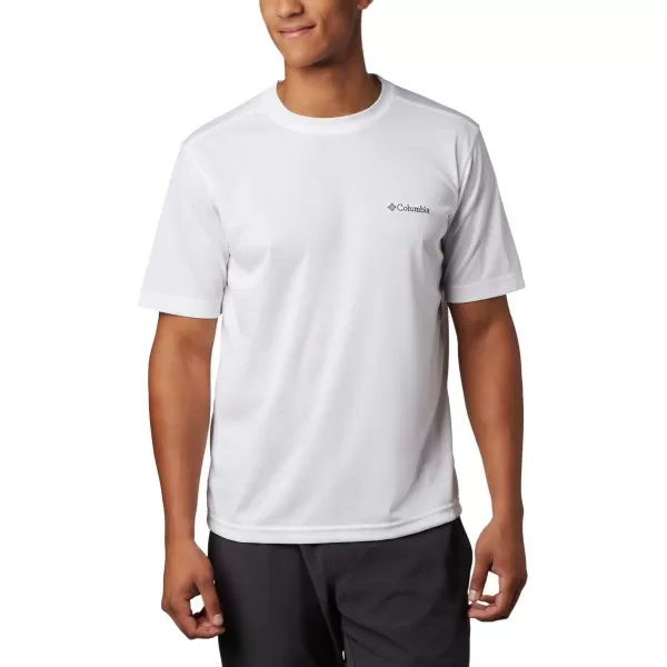 Columbia Mens Meeker Peak Short Sleeve CrewWhite