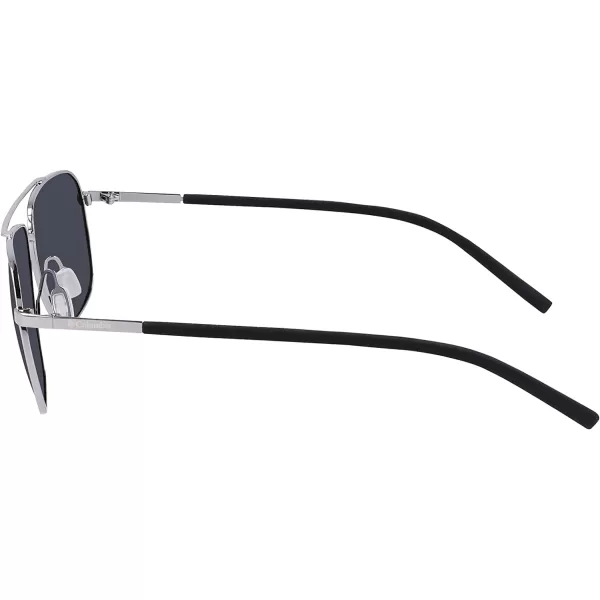 Columbia Mens Mist Trail Pilot SunglassesShiny GunmetalSilver Mirror Lens