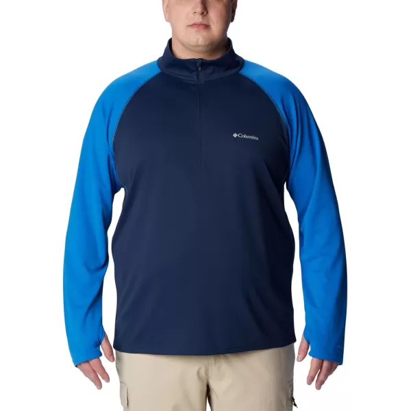 Columbia Mens Narrows Pointe Half ZipCollegiate Navy Bright Indigo