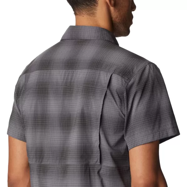 Columbia Mens Newton Ridge Plaid Short SleeveCity Grey Soft Ombre