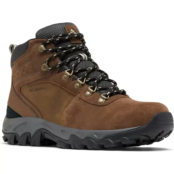 Columbia Mens Newton Ridge Plus Ii Suede Waterproof Hiking BootDark Brown Dark Grey