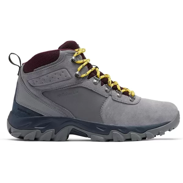 Columbia Mens Newton Ridge Plus Ii Suede Waterproof Hiking BootTi Grey Steel Epic Plum