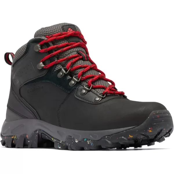 Columbia Mens Newton Ridge Plus Ii Waterproof Omni Heat Hiking ShoeBlack  Mountain Red