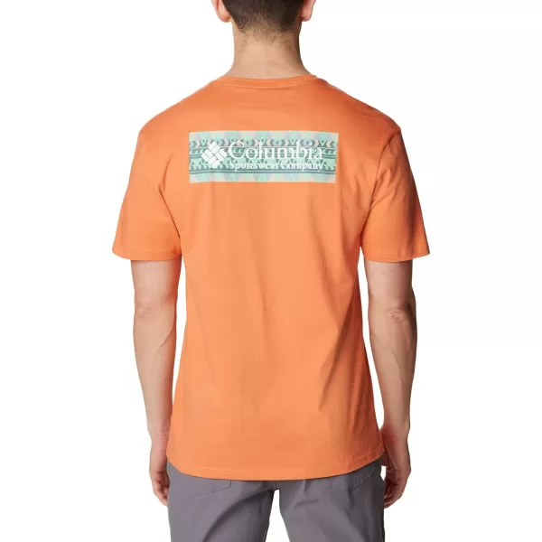 Columbia Mens North Cascades Short Sleeve TeeDesert OrangeCsc Blanket Retro Box Grx