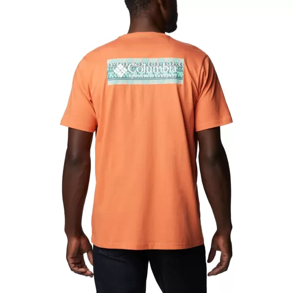 Columbia Mens North Cascades Short Sleeve TeeDesert OrangeCsc Blanket Retro Box Grx