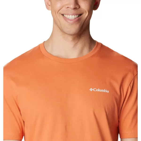 Columbia Mens North Cascades Short Sleeve TeeDesert OrangeCsc Blanket Retro Box Grx