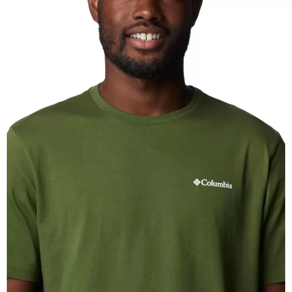 Columbia Mens North Cascades Short Sleeve TeePestoCsc Retro Box Graphic