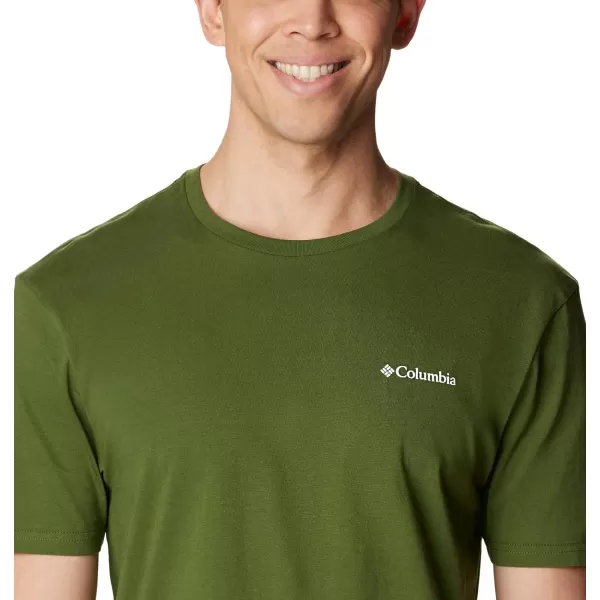 Columbia Mens North Cascades Short Sleeve TeePestoCsc Retro Box Graphic