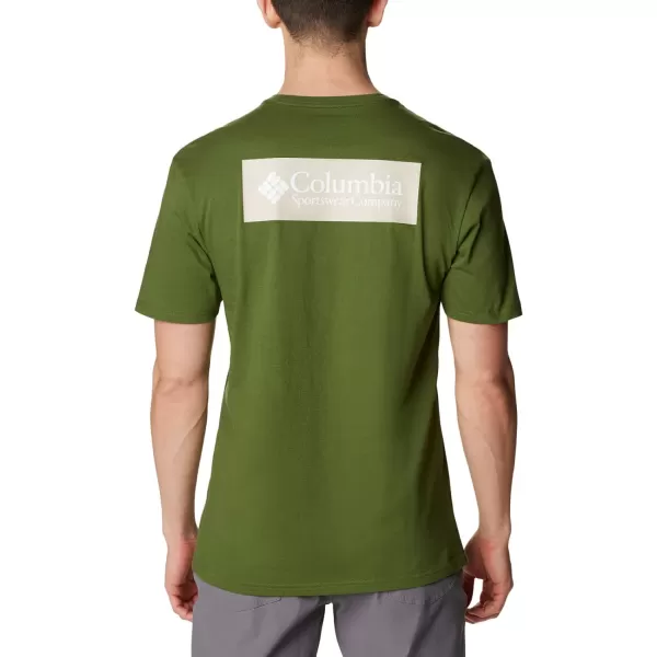 Columbia Mens North Cascades Short Sleeve TeePestoCsc Retro Box Graphic