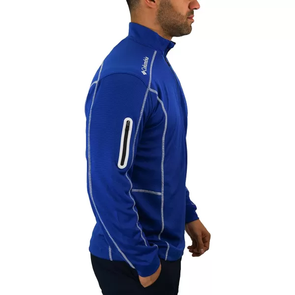 Columbia Mens OmniWick Shotgun Long Sleeve 14 Zip PulloverAzul