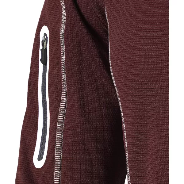 Columbia Mens OmniWick Shotgun Long Sleeve 14 Zip PulloverDeep Maroon