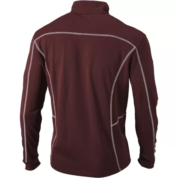 Columbia Mens OmniWick Shotgun Long Sleeve 14 Zip PulloverDeep Maroon