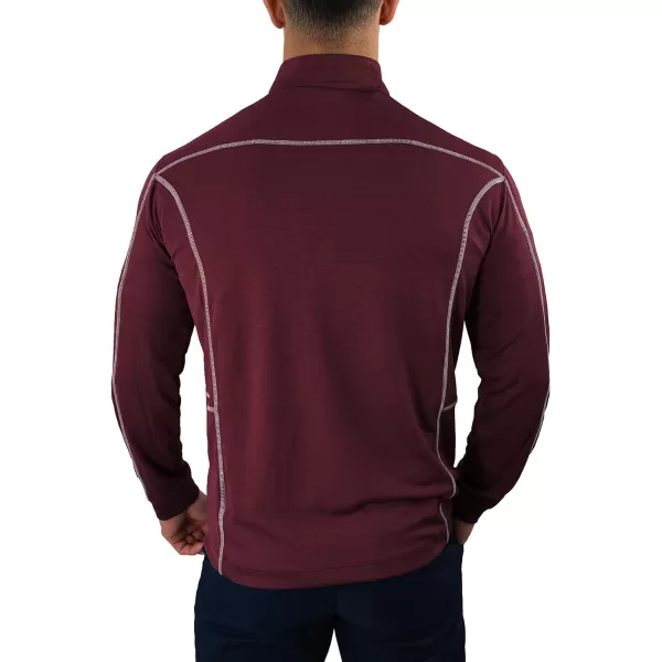 Columbia Mens OmniWick Shotgun Long Sleeve 14 Zip PulloverDeep Maroon