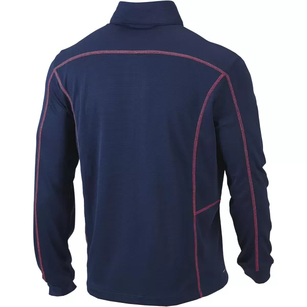 Columbia Mens OmniWick Shotgun Long Sleeve 14 Zip PulloverNavyRed
