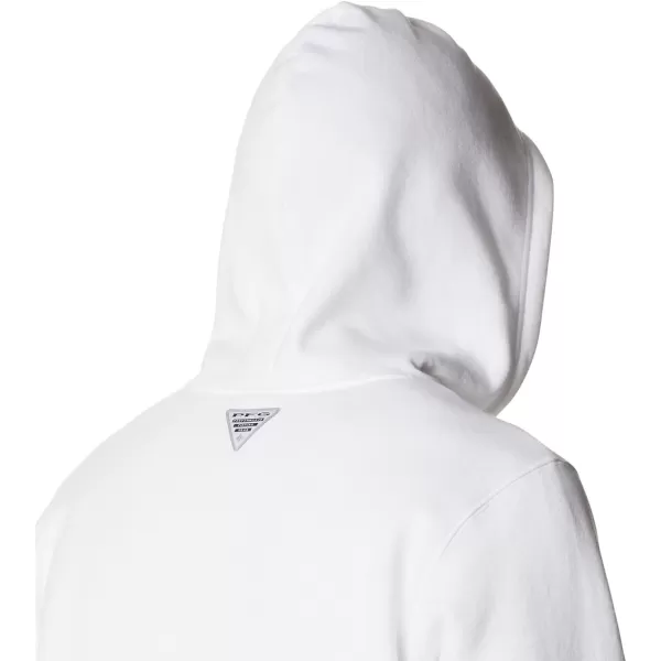 Columbia Mens PFG Fish Flag Ii HoodieWhiteRed Spark Usa